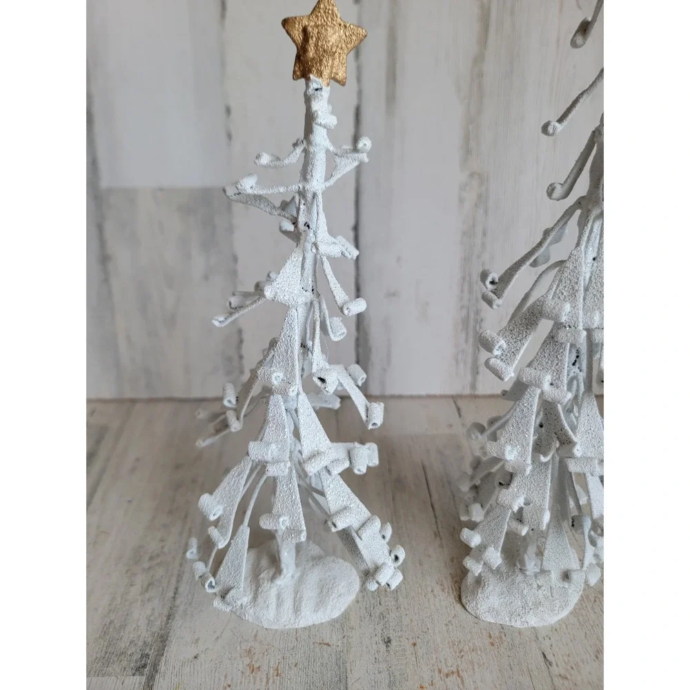 Pacific rim white glitter Xmas tree star Unique Home decor pine set figure